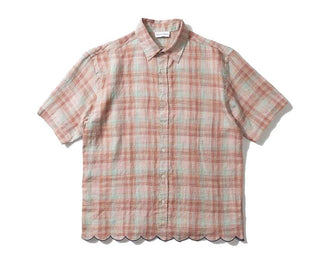 Edmmond Studios Crafty Shirt azul — camisa hombre motivo artesanal en algodón
