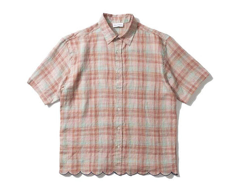 Edmmond Studios Crafty Shirt blu — camicia uomo motivo artigianale in cotone