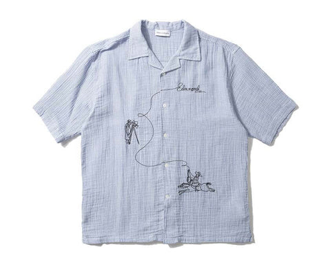 Edmmond Studios Western Shirt ecru — camicia uomo taglio western in cotone