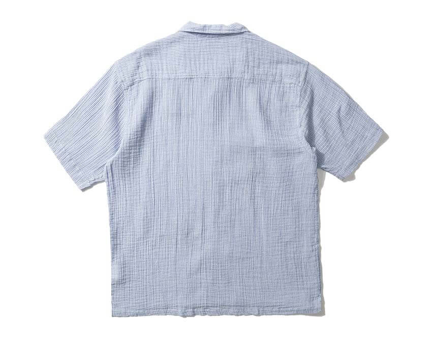 Edmmond Studios Western Shirt ecru vista laterale — dettaglio colletto e bottoni