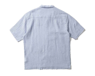 Edmmond Studios Western Shirt crudo vista lateral — detalle cuello y botones