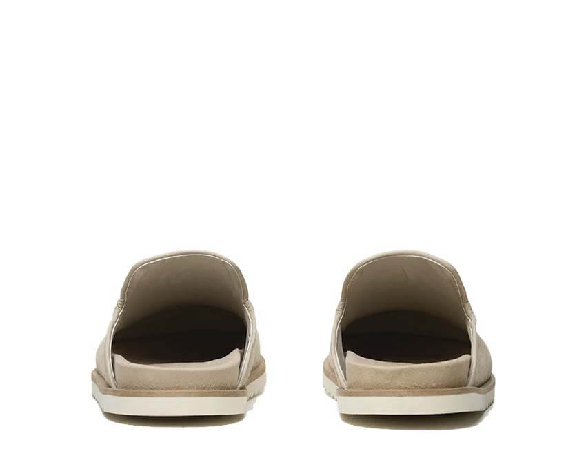 Filling Pieces Clog Suede Beige suola — suola legno clog