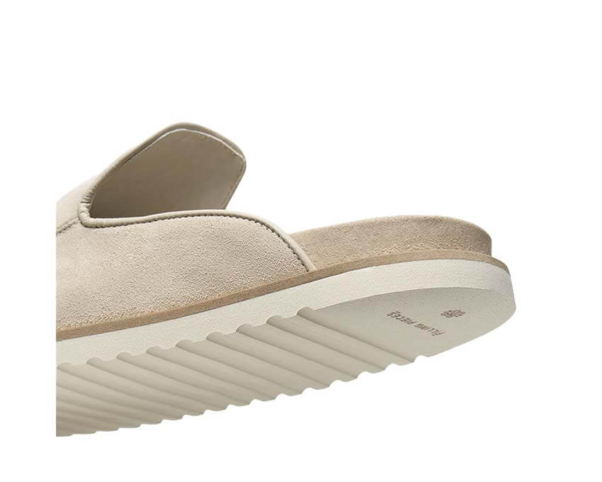 Filling Pieces Clog Suede Beige dettaglio — contrafforte camoscio