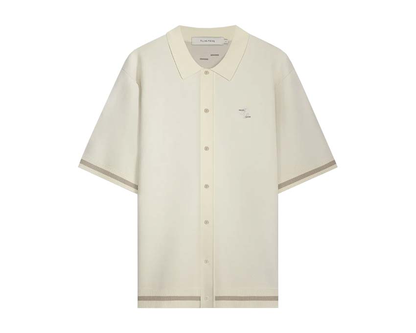 Filling Pieces Knit Shirt Classic Antique White 91222209936