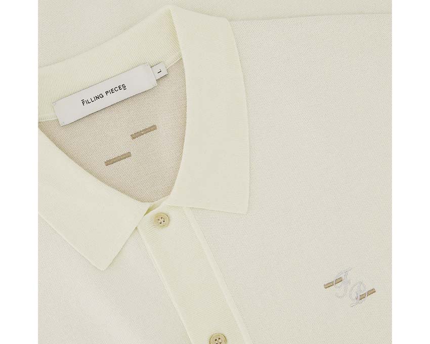 Filling Pieces Knit Shirt Classic Antique White 91222209936