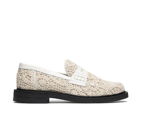 Filling Pieces Loafer Crochet White — loafer donna uncinetto artigianale