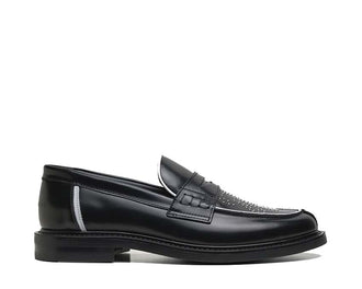 Filling Pieces Loafer Gowtu Studs Black — mocasín hombre cuero tachuelas lujo