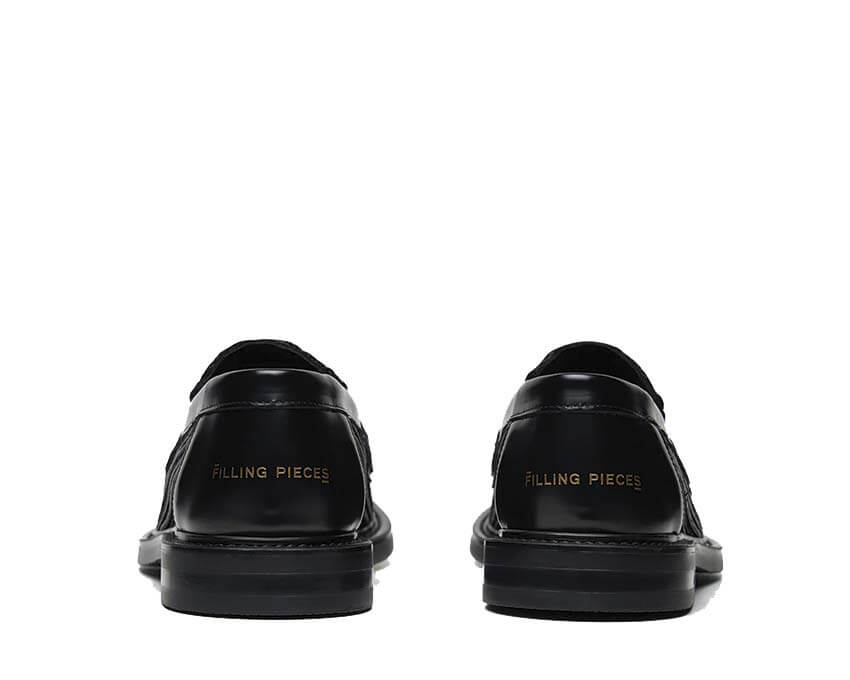 Filling Pieces Loafer Panier Black suola — suola pelle cucita
