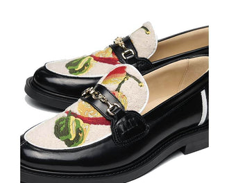 Filling Pieces Loafer Pepper vista lateral — cuero grano pimienta