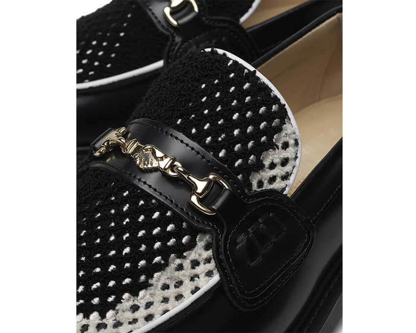 Filling Pieces Loafer Rugby Degrade Black vista laterale — effetto sfumato pelle