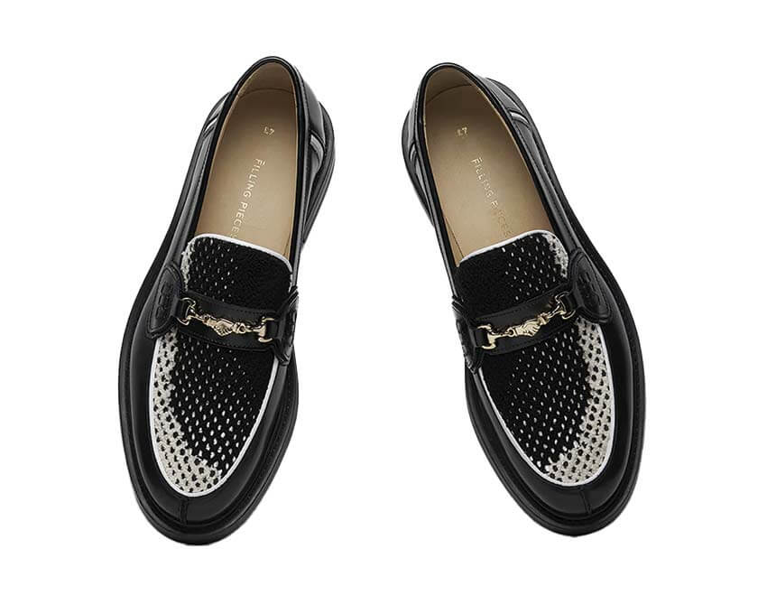 Filling Pieces Loafer Rugby Degrade Black dettaglio — finiture artigianali
