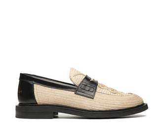 Filling Pieces Loafer Solid Raffia Natural — mocasín hombre rafia natural lujo