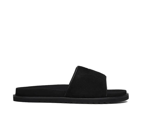 Filling Pieces Pool Slide Knot Black — slide uomo pelle nodo lusso