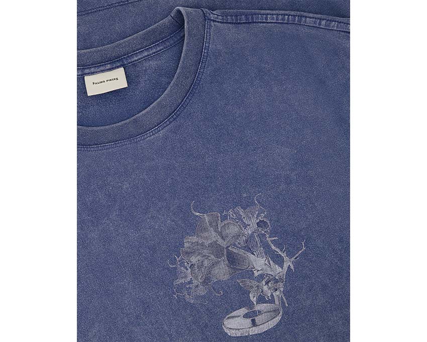 Filling Pieces T-shirt Grammophone Vintage Blue 422520500236 163 