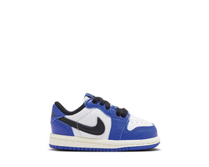 Jordan 1 Retro Low OG White Game Royal Sail — Kinder Sneaker Vintage Leder