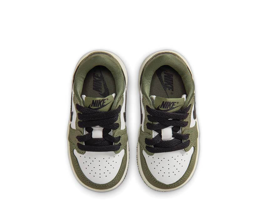 Jordan 1 Retro Low OG TD Medium Olive — vista frontale Jordan toddler