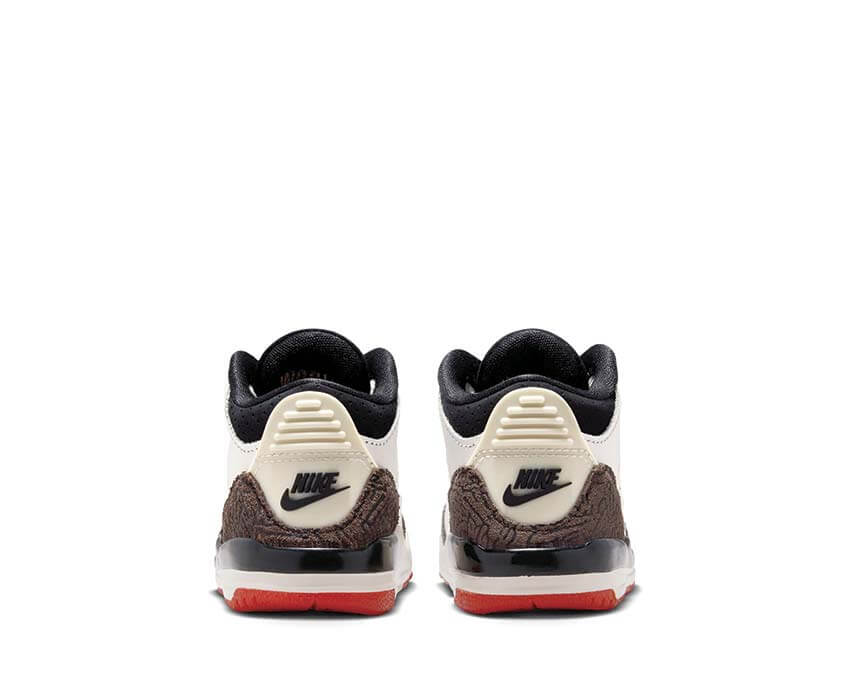Jordan 3 Retro TD World's Best détail — tige cuir Sail University Red Jordan 3