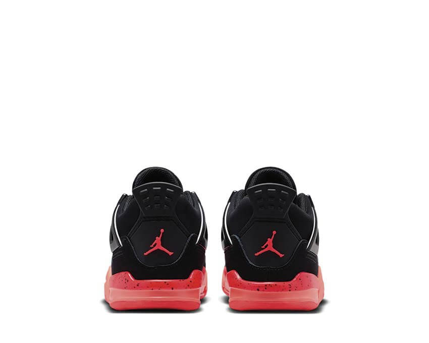 Jordan 4 Retro TD Infrared 23 dettaglio — linguetta Infrared Jordan 4 toddler