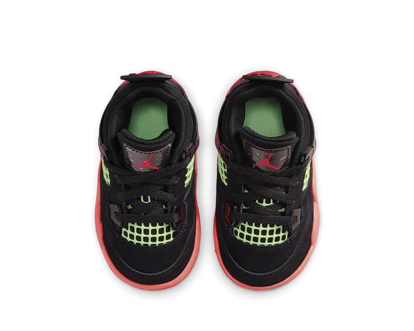 Jordan 4 Retro TD Infrared 23 Bright Mango — toddler Jordan 4 nero arancione