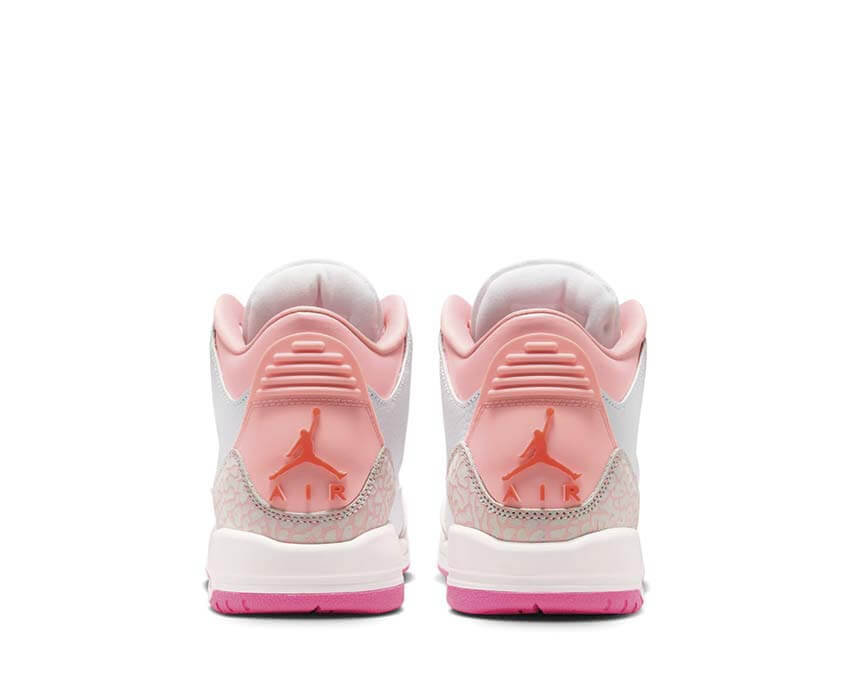 Air Jordan 3 Retro GS Pearl Pink rosa — vista posteriore bambina iconic OG retro sneakers