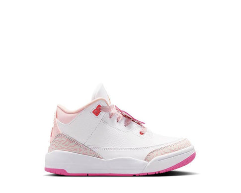 Jordan 3 Retro PS Pearl Pink Hyper Orange — sneakers bambini preschool rosa