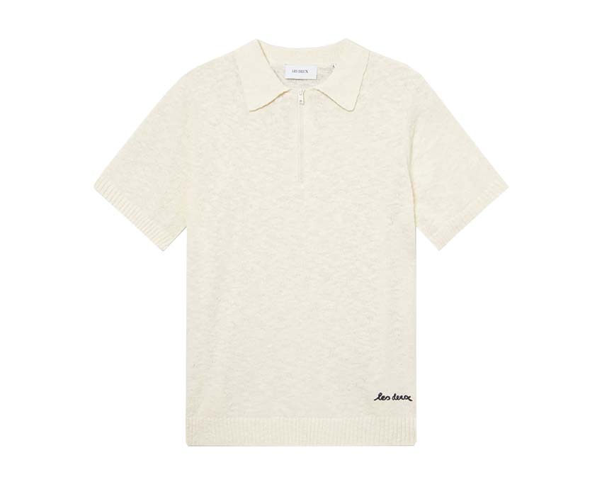 Les Deux Brad Zipper Polo Ivory LDM310153