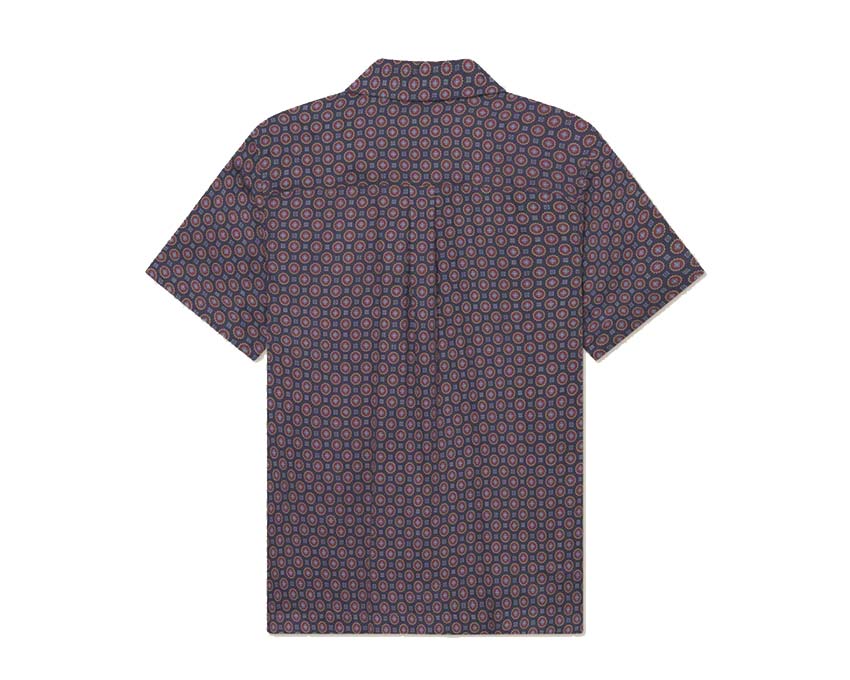 Les Deux Foulard AOP SS Shirt Dark Navy LDM401100