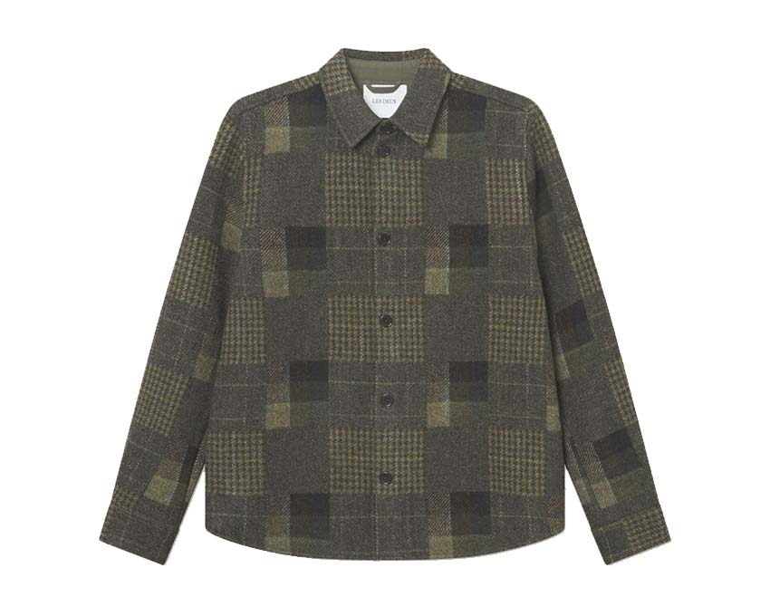 Les Deux Kody Patchwork Wool Overshirt 1000561-515 