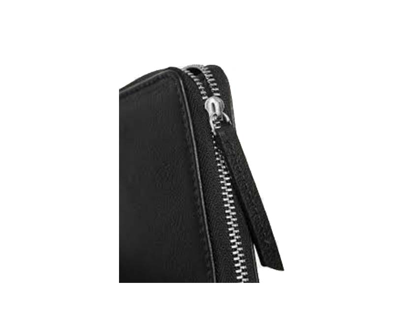 Les Deux Leather Zip Wallet Black LDM940072