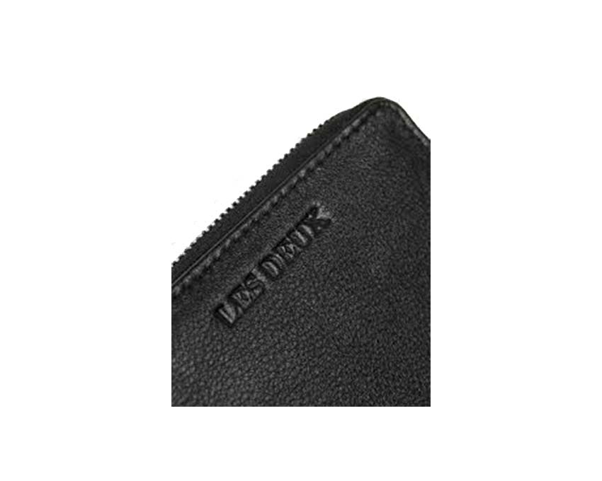 Les Deux Leather Zip Wallet Black LDM940072