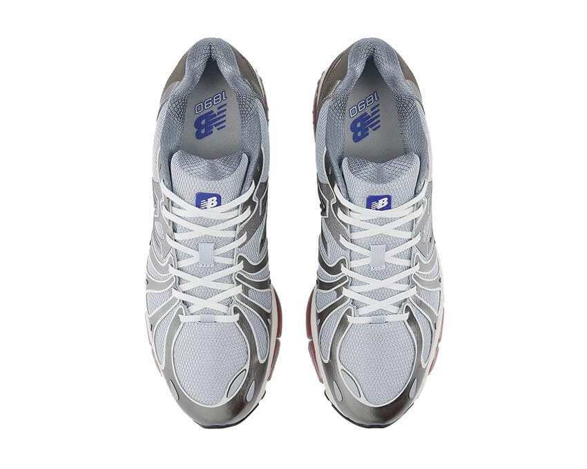 New Balance 1890 Dark Silver Metallic — sneakers lifestyle uomo Fresh Foam X riflessi argentati