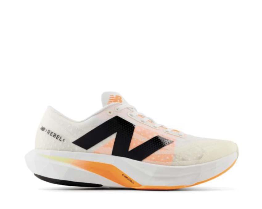 New Balance FuelCell Rebel V4 White / Angora - Hot Mango MFCXCN4