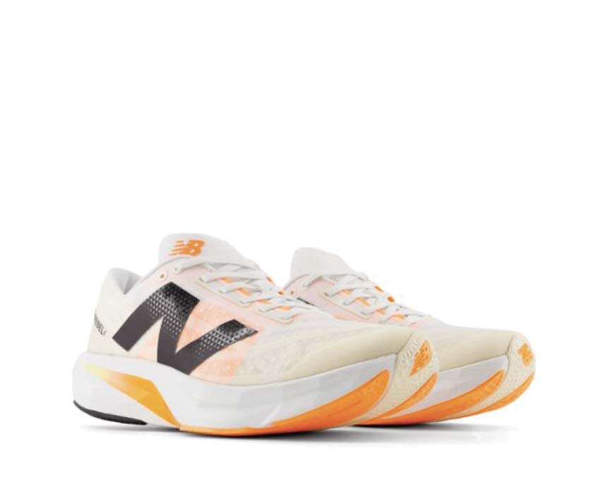 New Balance FuelCell Rebel V4 White / Angora - Hot Mango MFCXCN4