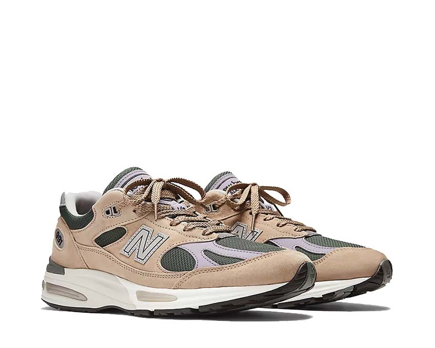 New Balance Made in UK 991v2 Cement / Douglas Fir - Lavender Gray U991DL2
