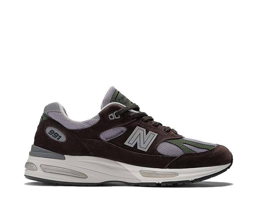 New Balance Made in UK 991v2 Licorice / Lavender Gray - Douglas Fir U991BP2
