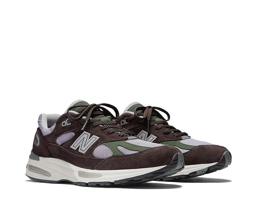 New Balance Made in UK 991v2 Licorice / Lavender Gray - Douglas Fir U991BP2
