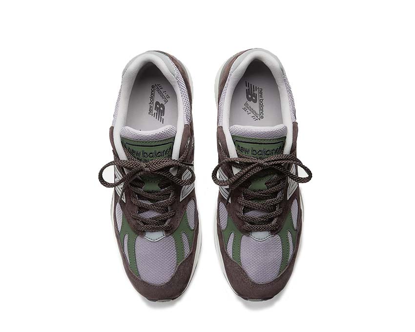 New Balance Made in UK 991v2 Licorice / Lavender Gray - Douglas Fir U991BP2