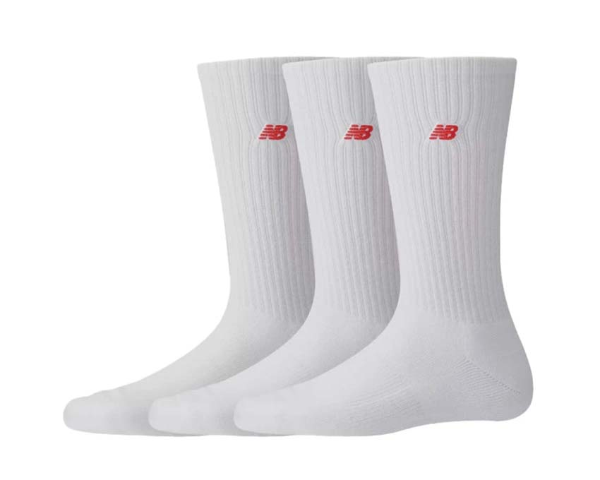 New Balance Patch Logo Crew 3 Pack White LAS33763