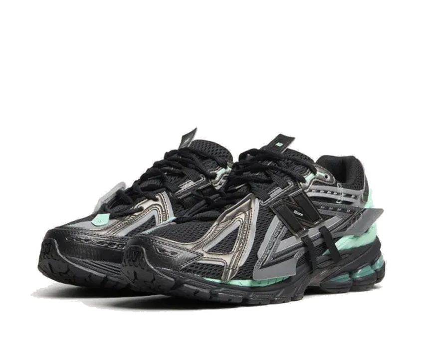 New Balance 1906A "Black / Bright Mint" - sneakers homme - vue 2