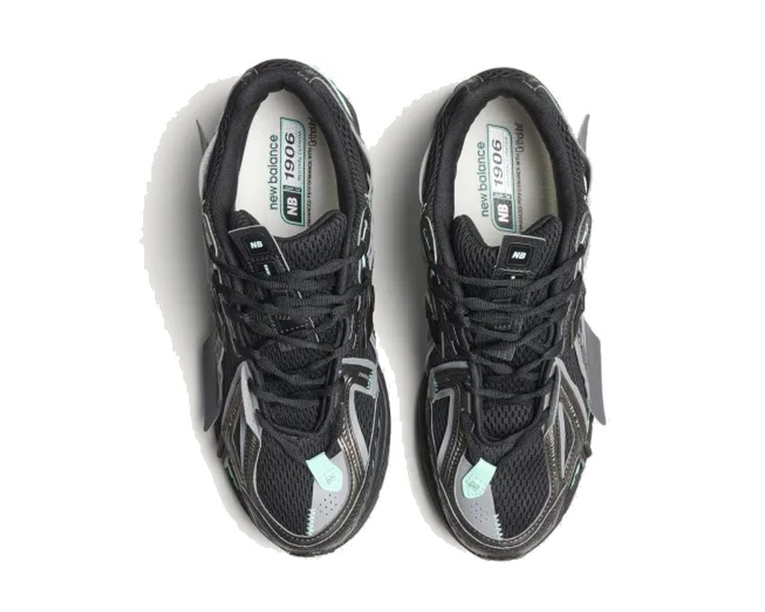 New Balance 1906A "Black / Bright Mint" - sneakers homme - vue 4