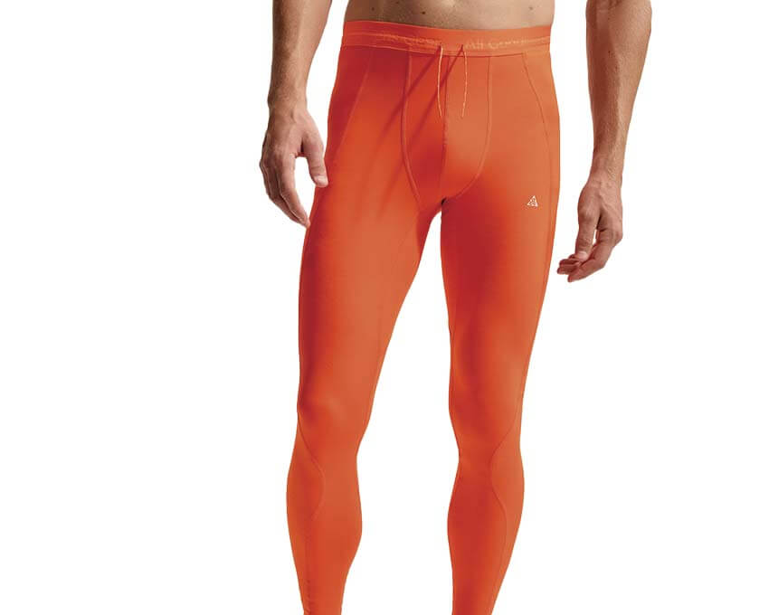 Nike ACG Wildsee Dri-FIT Tights Base Layer — leggings uomo trail outdoor arancione