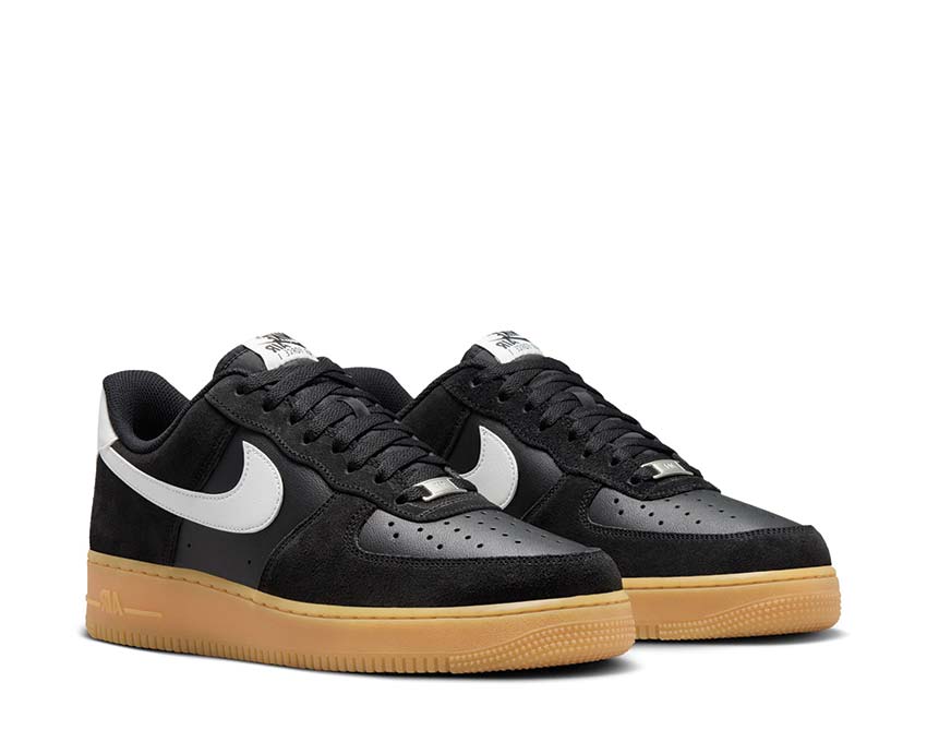 Nike Air Force 1'07 LV8 Black / Summit White - Gum Light Brown FQ8714-004