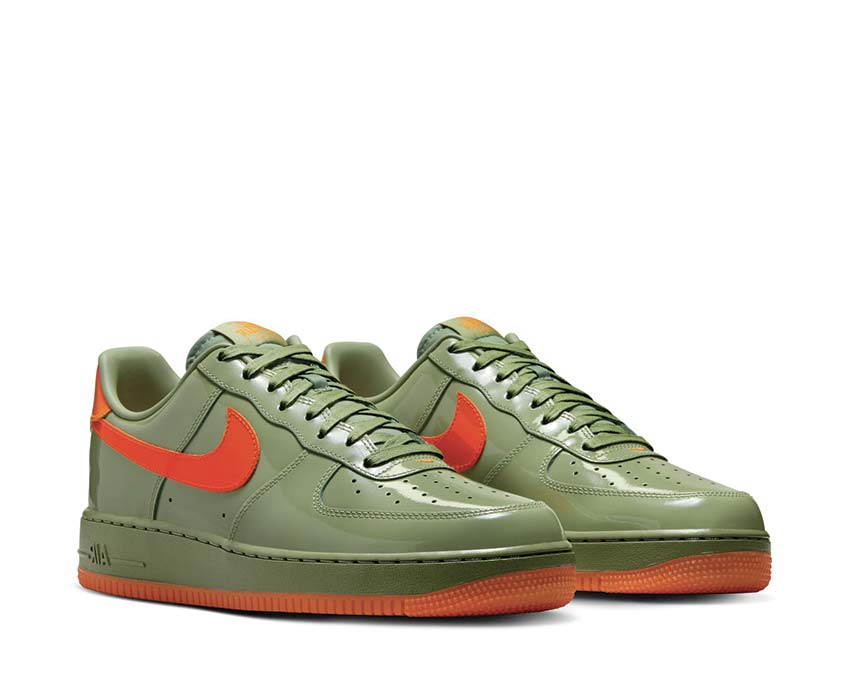 Nike Air Force 1 '07 Prm Oil Green / Safety Orange - Platinum Tint HJ9118-386