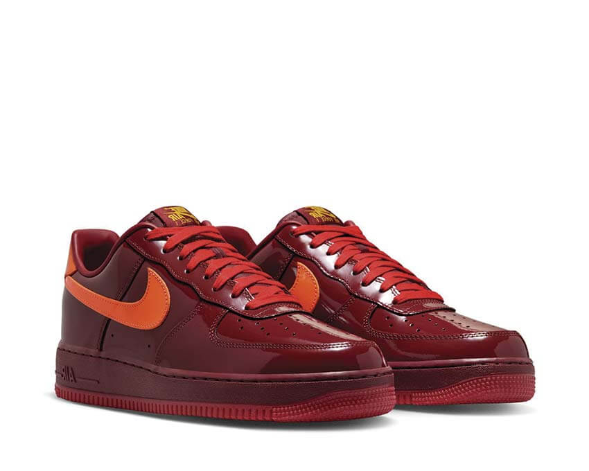 Nike Air Force 1 Low Dark Team Red suola — unità Air integrata