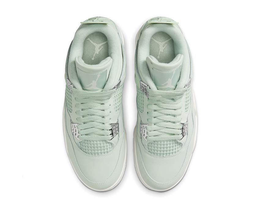 Nike Air Jordan 4 Retro "Abundance" Seafoam / Sail - Metallic Silver HV0823-003 