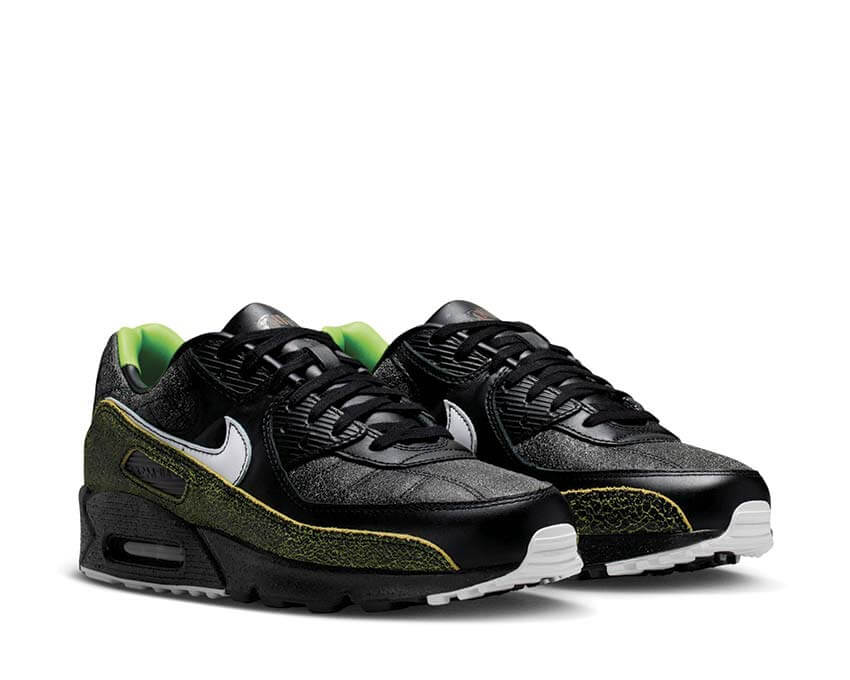 Nike Air Max 90 Tiempo arrière — détail Voltage Green semelle Air
