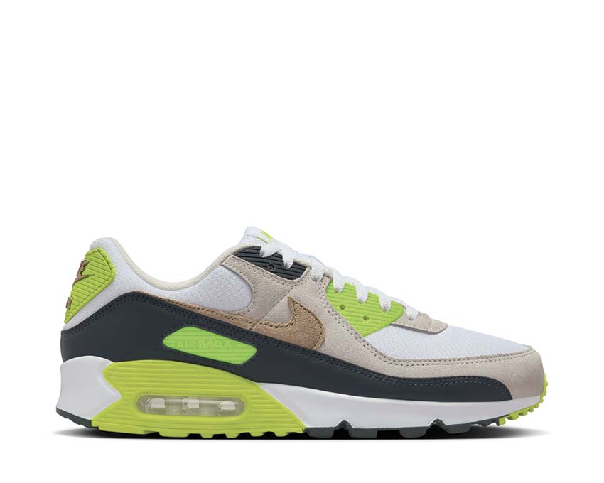 Nike Air Max 90 White / Khaki - Cyber - DK Smoke Grey DM0029-107