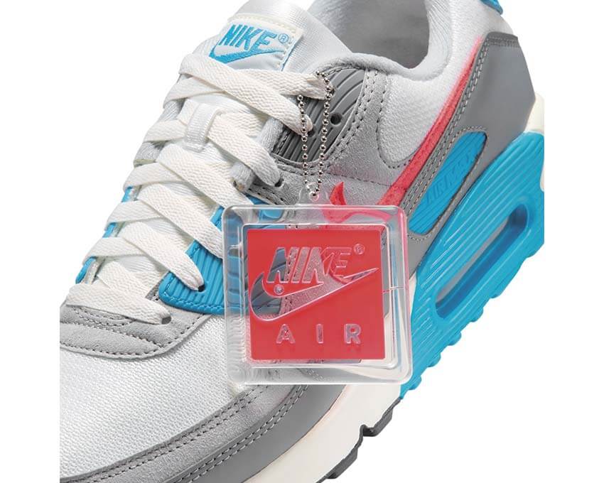 Nike Air Max 90 Wave Pack Cool Grey vista laterale — tomaia stampa onda grigio