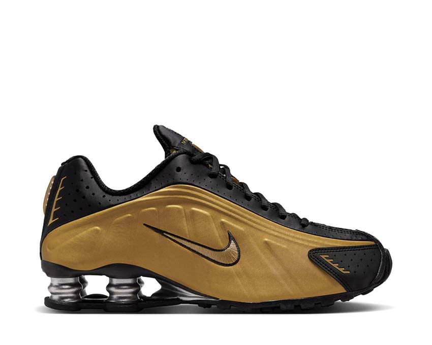 Nike Shox R4 Black / Metallic Gold - Metallic Silver AR3565-005