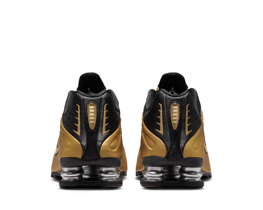 Nike Shox R4 Black / Metallic Gold - Metallic Silver AR3565-005